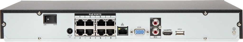 Dahua Lite 8 Channel 4K PoE NVR Recorder Black - NVR4108HS-4KS3